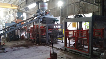 液壓磚機生產現場